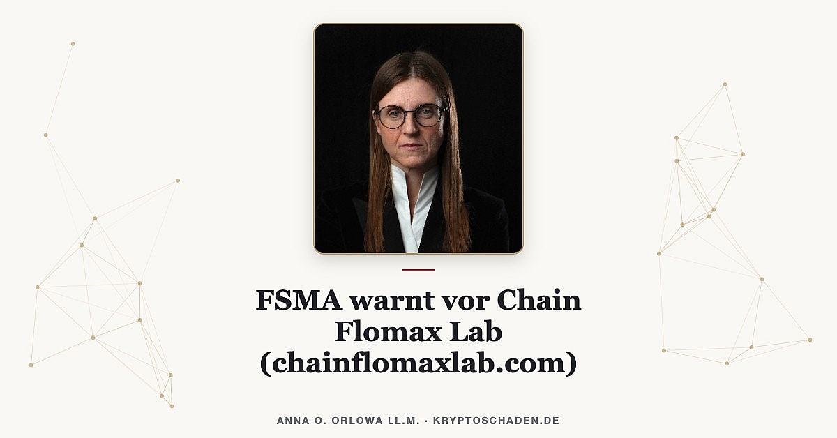 Chain Flomax Lab: FSMA warnt – Betrug? Geld zurück?